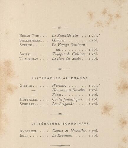 13.5 x 8 cm; 16 s.p. + 140 p. + [IV] p. + 32 appendix p., price of the book “2 francs” on its spine. L. 1 bookplate CPC o